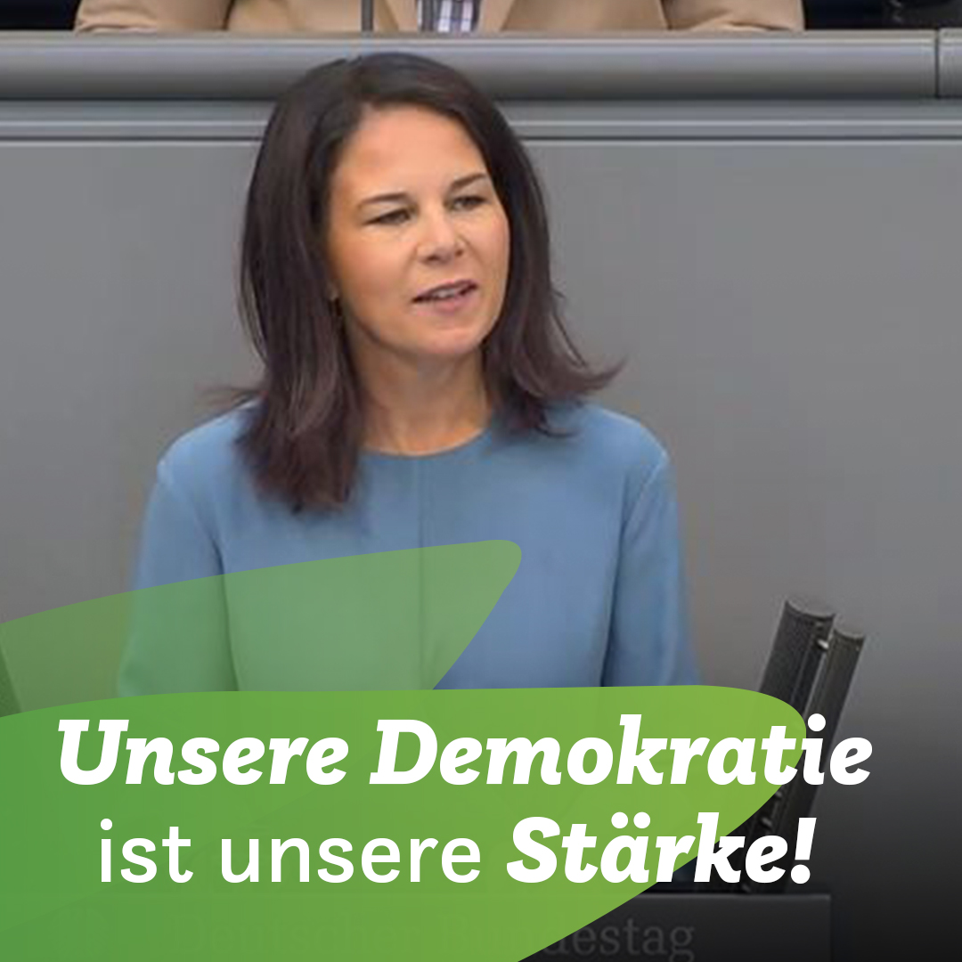 Unsere Demokratie ist unsere Stärke, liebe #NoAfD! Das macht @ABaerbock bei ihrer Rede zu 75 Jahre #Europarat deutlich 👇