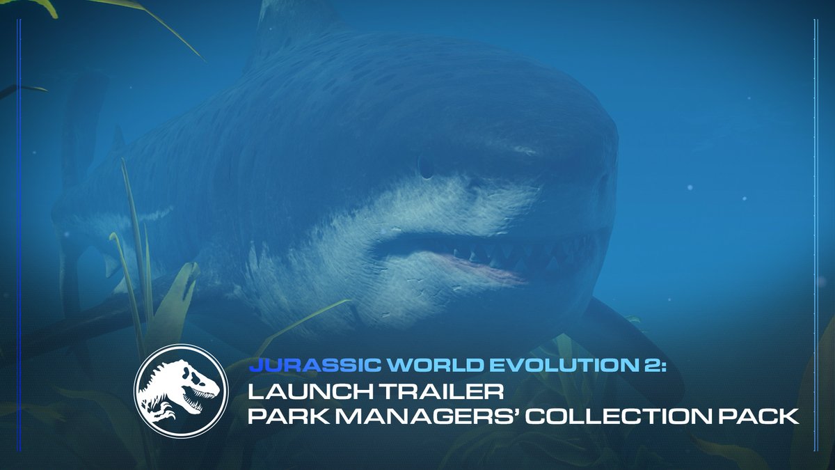 Add four new prehistoric creatures to your parks, including the mighty Megalodon with the Jurassic World Evolution 2: Park Managers' Collection Pack! Available now!
