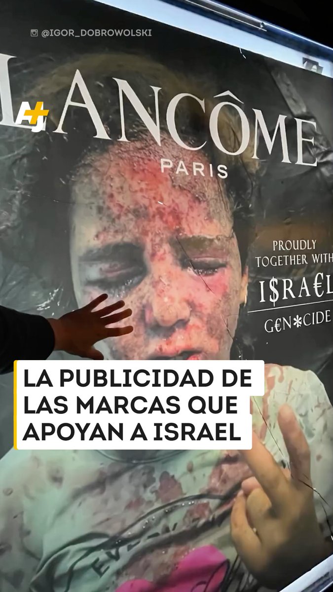 Este artista polaco realizó una instalación urbana que muestra cómo sería la publicad realista de las marcas que apoyan a Israel.