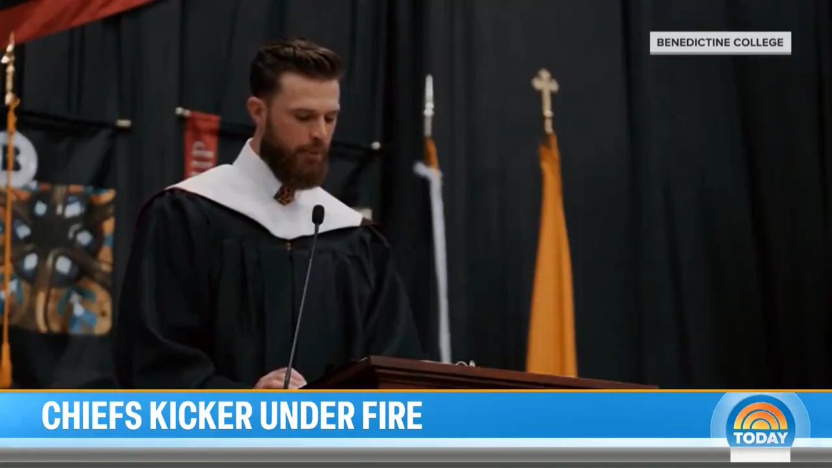 In a controversial commencement speech at Benedictine College over the weekend, Kansas City Chiefs kicker Harrison Butker railed against President Joe Biden, Pride month and IVF. Kaylee Hartung reports.