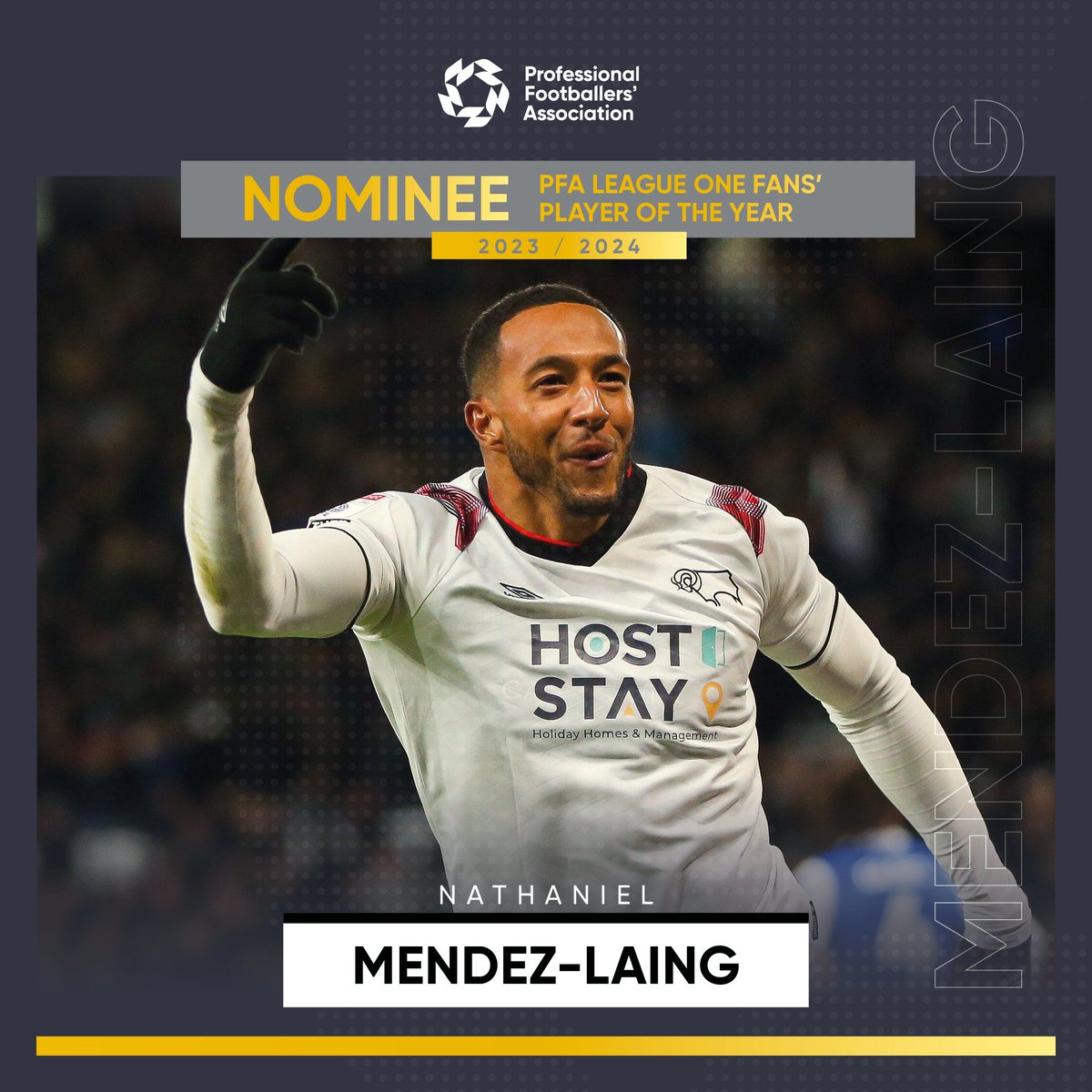 Nathaniel Mendez-Laing has been nominated for the PFA Fans' Player of the Season award!🤩 You can help him win it, so tap below to vote! 🏅🇬🇹 #DCFC #dcfcfans