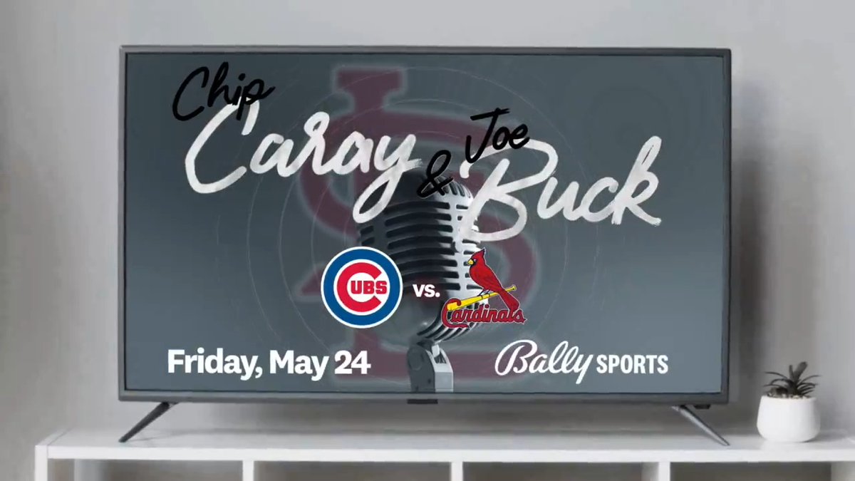 Buck. Caray. Two iconic names in broadcasting, reunited again. Joe Buck and Chip Caray will call the Cardinals’ matchup with the Cubs on Friday, May 24. #STLCards