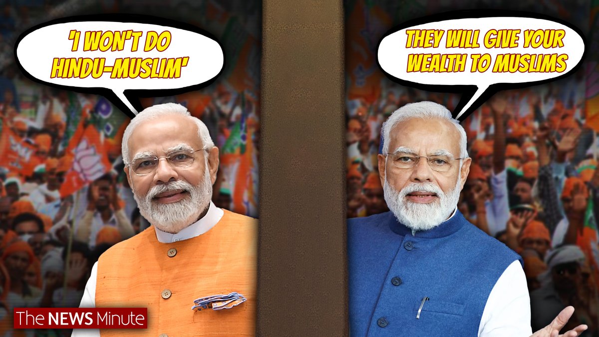 Despite Narendra Modi's denial of giving hate speech against Muslims, a look at his recent speeches reveals otherwise.