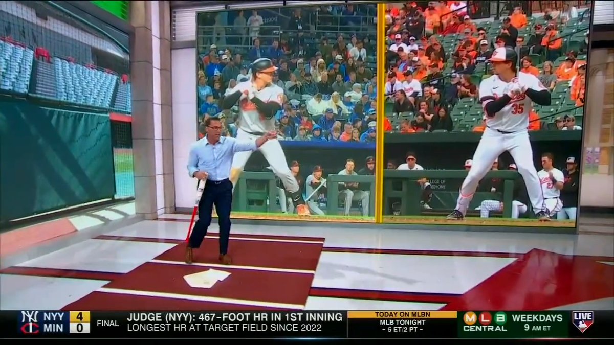 Adley Rutschman has 4 homers over his last 3 games after yesterday's thrilling walk-off! Mark DeRosa takes a look at the Baltimore Orioles star and his advanced approach at the plate. #MLBCentral