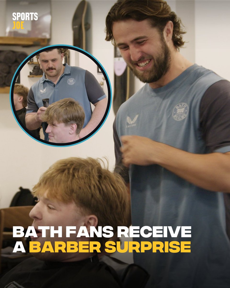 Bath Rugby's Tom de Glanville and Alfie Barbeary swapped their rugby boots for a barbers chair this week, how do you think they got on? 😂✂️