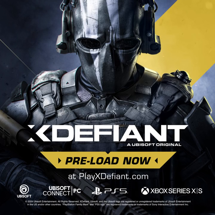 The free-to-play fast-paced arena shooter you've been waiting for has arrived, preload now! #XDefiant drops on May 21 on Playstation 5, XBox Series X/S and Ubisoft Connect PC. 👉