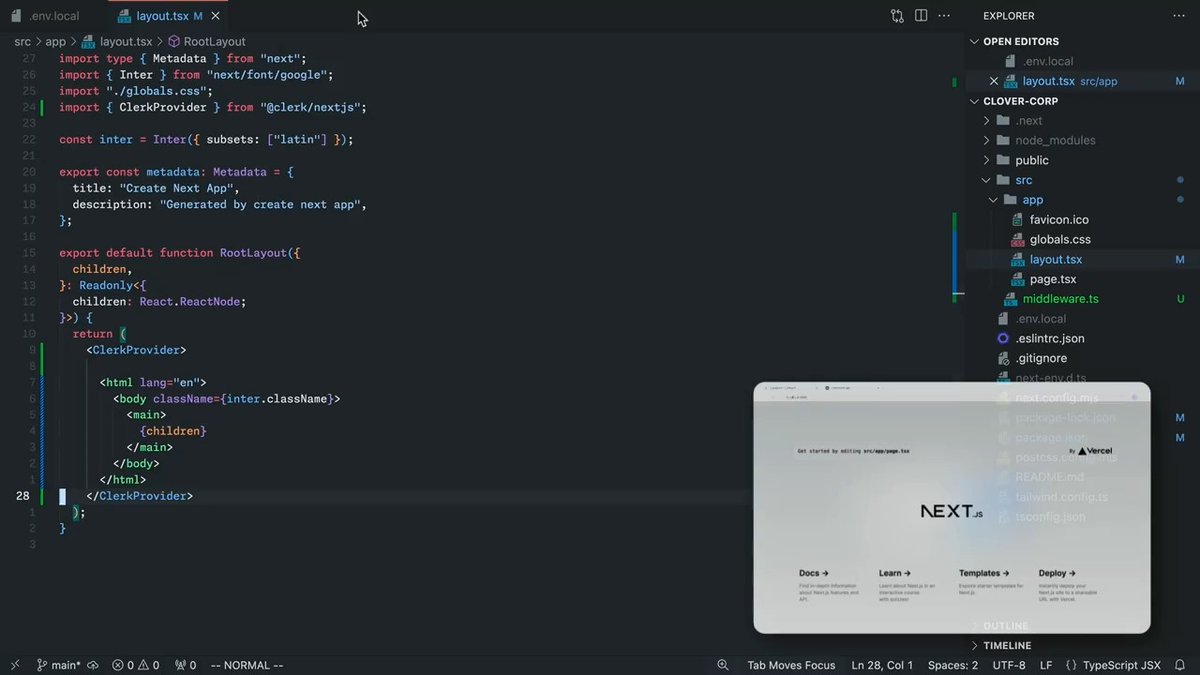 How to authenticate your blank Next app in 100 seconds with Clerk. Start the clock ⏰