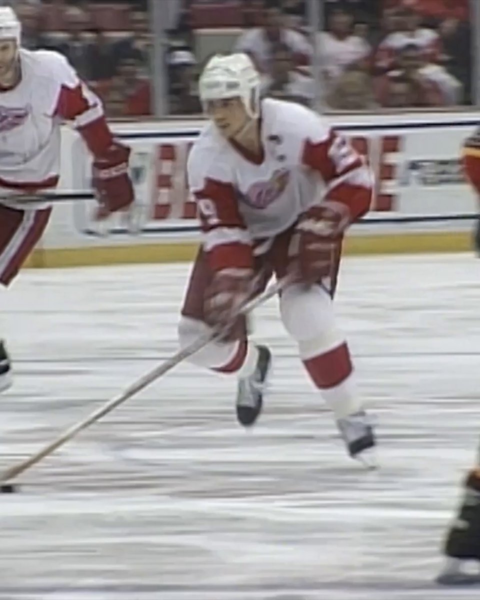 One of Steve Yzerman's more iconic clips of all time... #Game7 double OT. Yzerman with the puck. Slapper from the blue line. Gary Thorne with the call on the only goal of the game. It's all there. #StanleyCup 🗓️: May 16, 1996