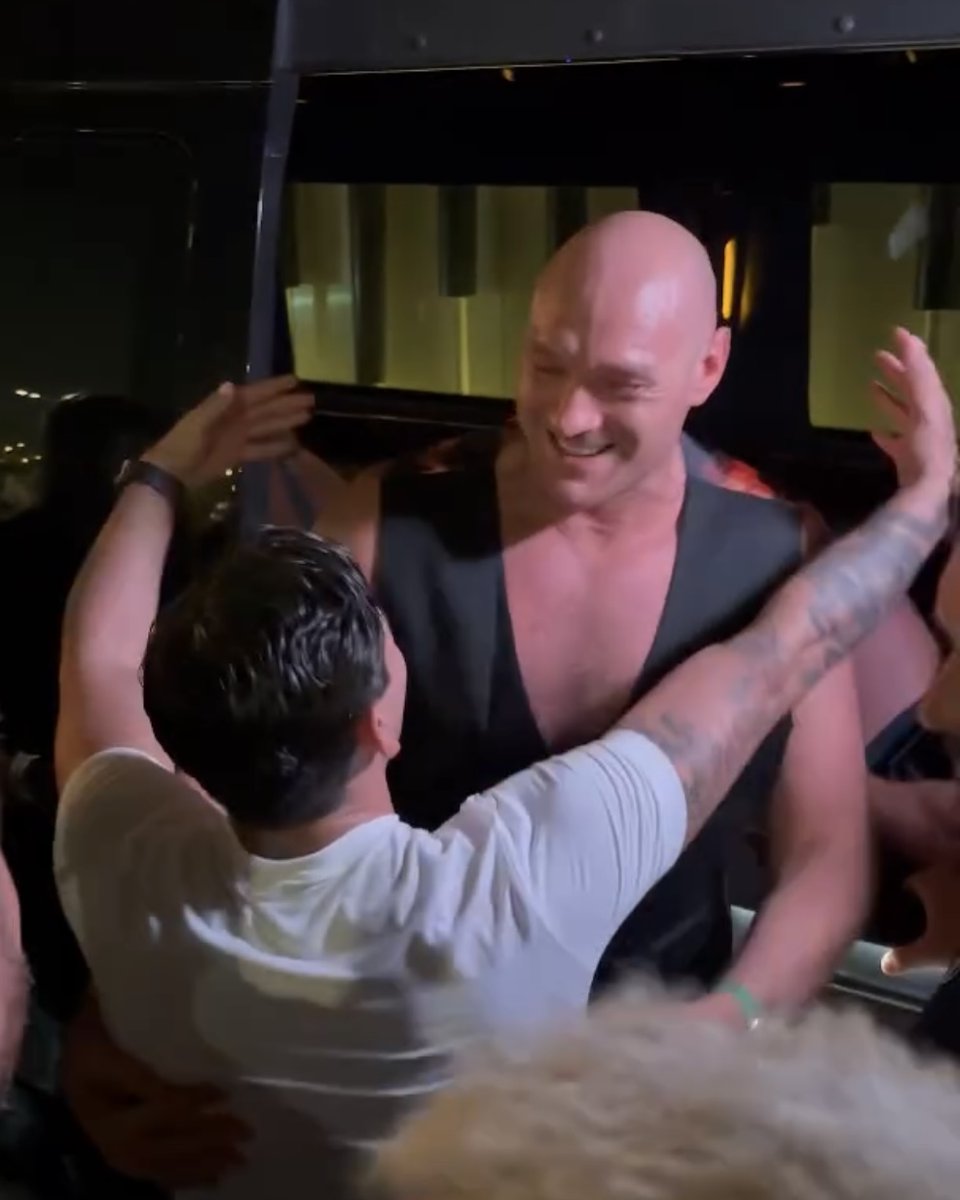 Tyson Fury and Ryan Garcia meeting for the first time today… [🎥 RYAN GARCIA]