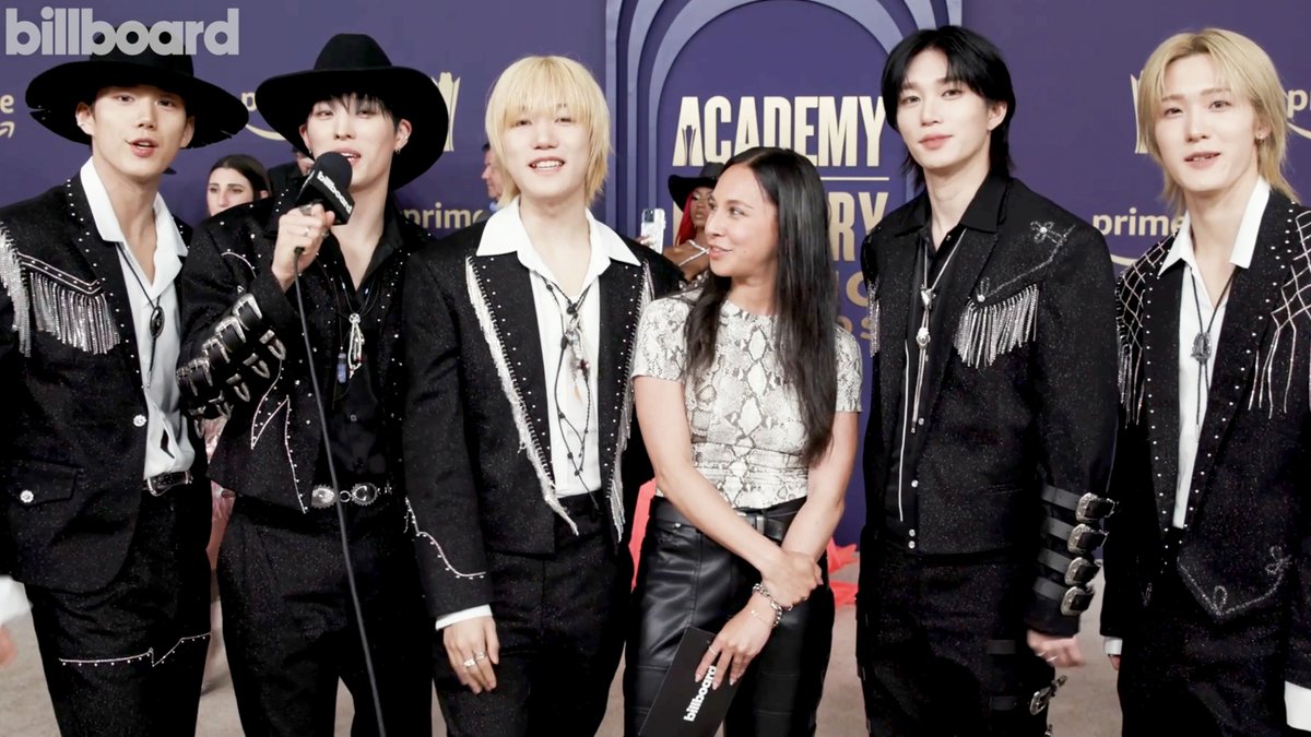 .P1Harmony official have arrived to the #ACMawards 👏 They discuss touring, meeting Jelly Roll, watching Reba McEntire host this year's show and more.