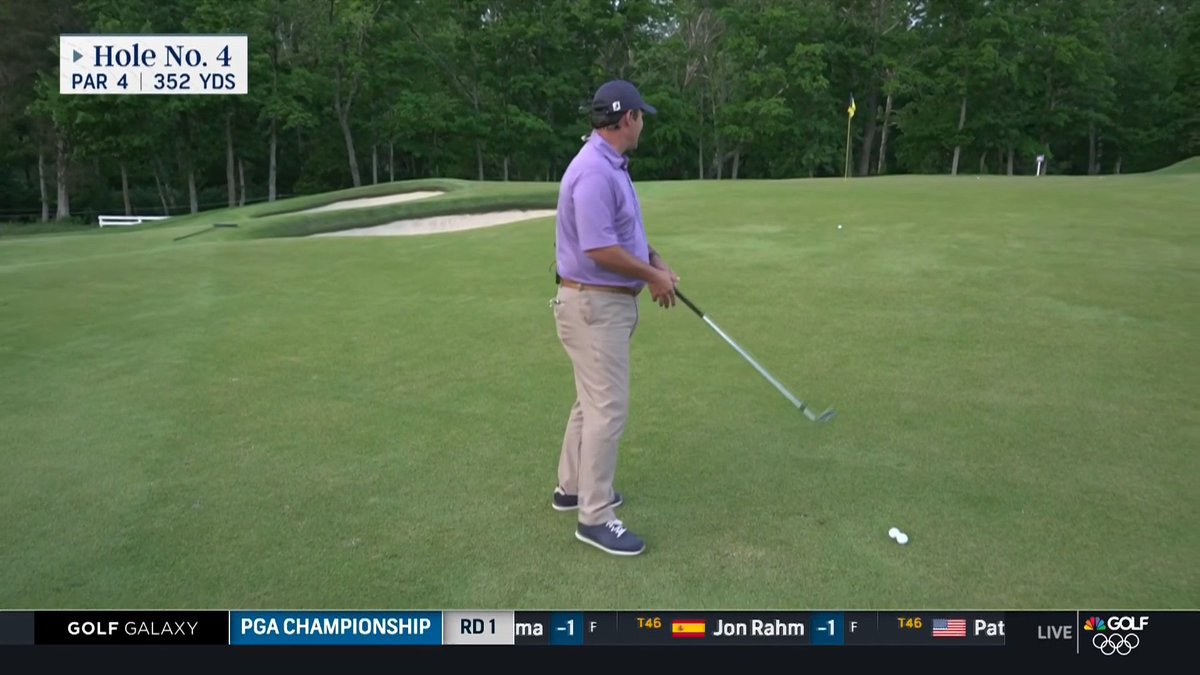 Getting the chipping yips live on air for the people is unreal dedication from J-Wags. Also, been there. I would have pulled out the hybrid after the first chunk