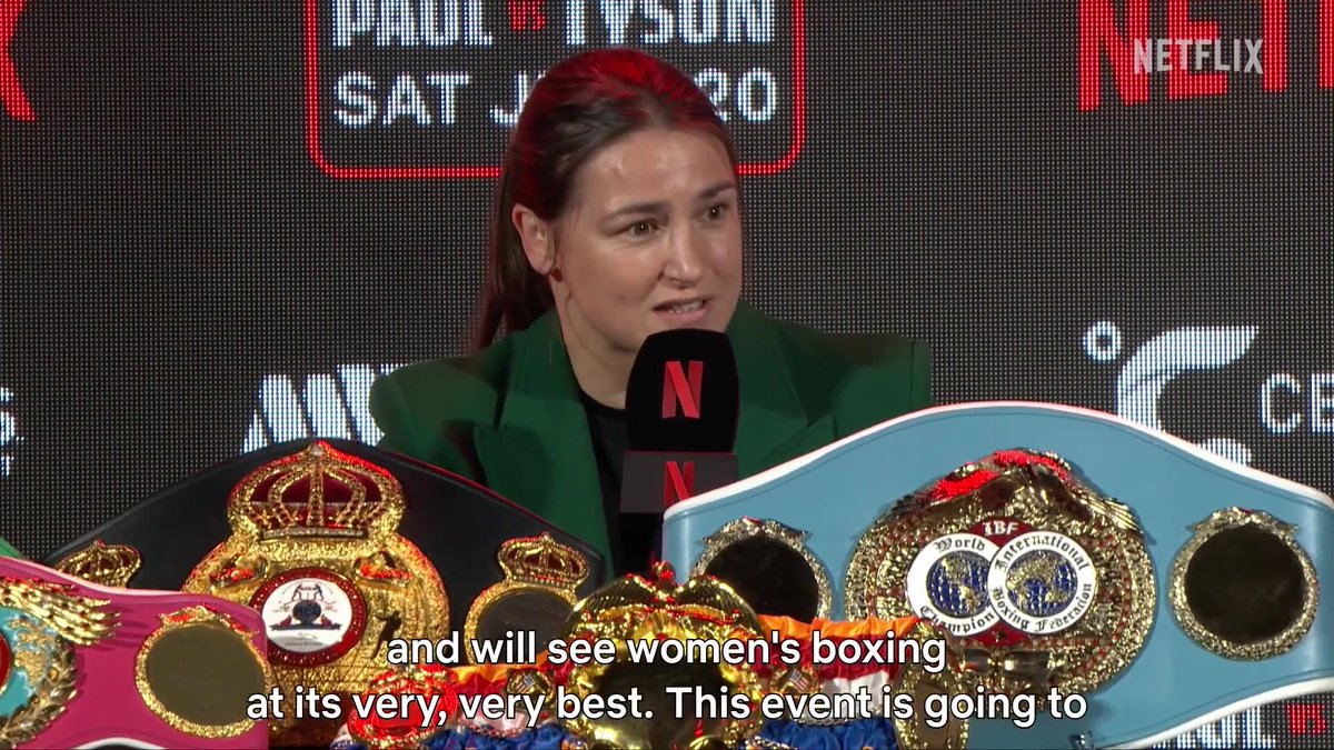 "I'm just so happy that the whole world will see the best of women's boxing." — Katie Taylor on this historic #TaylorSerrano rematch.