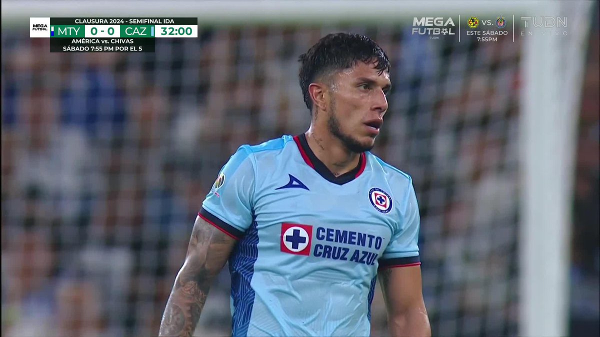 Sí, el gol fue al minuto 33' 👀 🗻 Rayados 0 - 1 🚂 Cruz Azul 🔴 EN VIVO 📺 Canal 5 📲 #MegaFutbol