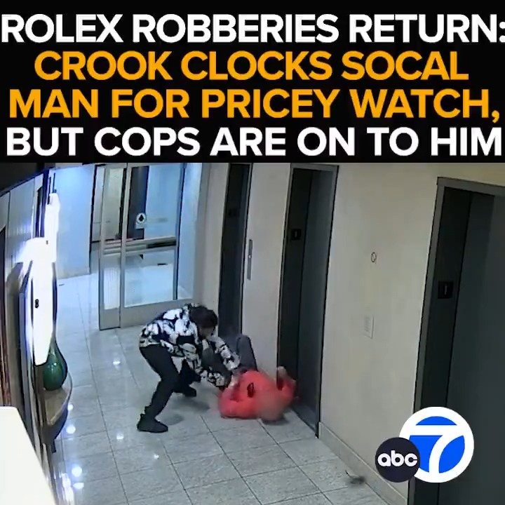 A man in Downtown L.A. is followed to an elevator before being knocked unconscious. The violent robber after one thing: the man's pricey Rolex. But the watch thief doesn't get away clean. The timepiece takedown that took three law enforcement agencies. Tonight at 11 from ABC7.