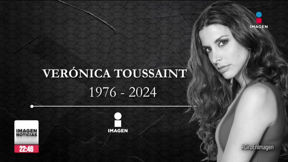 #CiroEnImagen A nombre de todos los que formamos parte de Grupo Imagen, lamentamos el fallecimiento de nuestra compañera y amiga, Verónica Toussaint. DEP