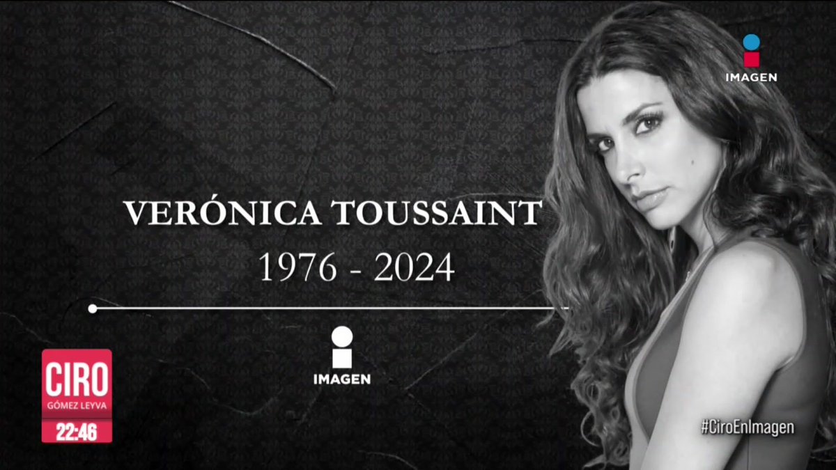 Nuestra querida #VerónicaToussaint falleció a los 48 años. Gran mujer y ser humano. A nombre de todo #GrupoImagen, enviamos un abrazo y nuestro más sentido pésame a la familia. Siempre te recordaremos.