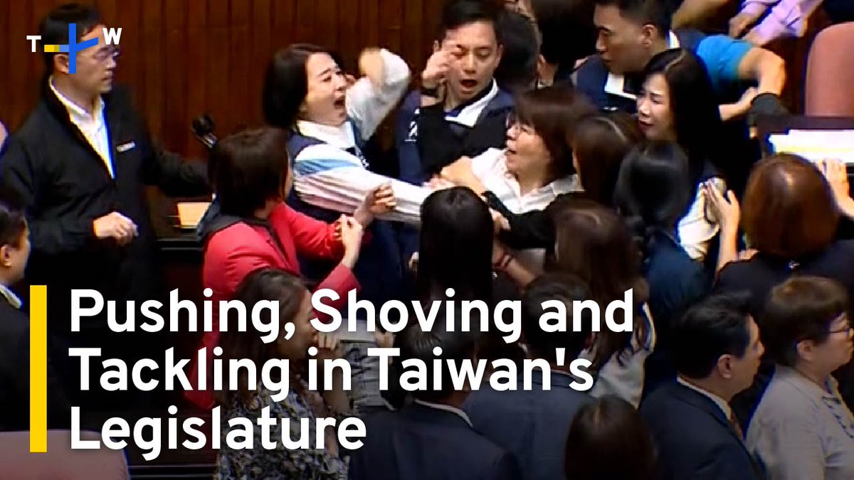 Political push and shove. Taiwan's legislature has descended into violence as lawmakers grappled with contentious political reforms—and each other.