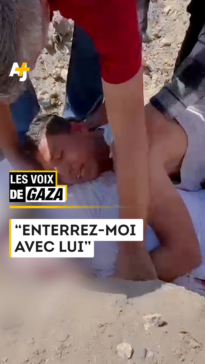 "Enterrez-moi avec mon père". Ces paroles déchirantes sont celles d’un jeune Palestinien brisé par la mort de son père, tué dans le bombardement du camp de Jabalia.