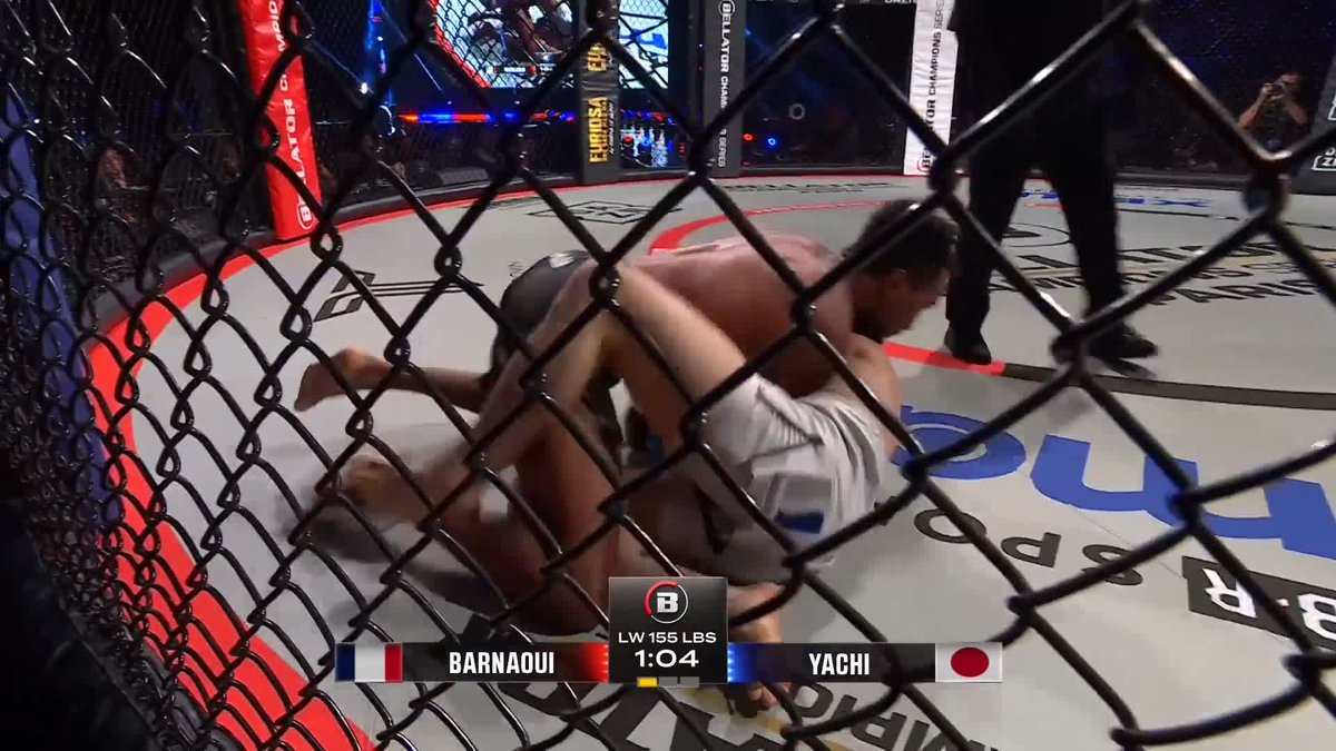 MANSOUR GETS THE FINISH IN THE FIRST! 👀 Mansour Barnaoui stops Yusuke Yachi at the end of the first round! #BellatorParis | LIVE NOW 🇺🇸 Live on MAX 🇫🇷 Live on DAZN 📺