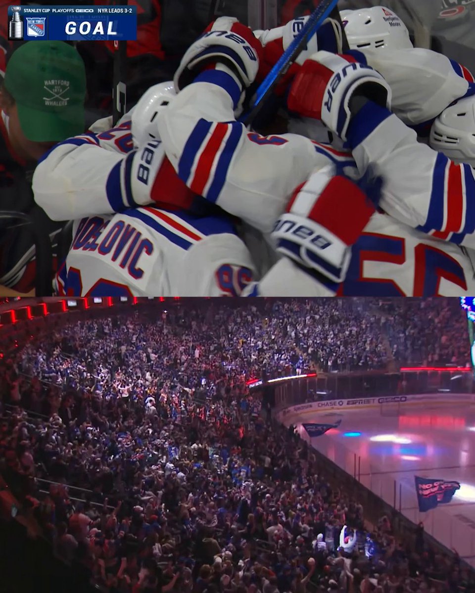 It was a party at MSG last night despite being an away game for the New York Rangers. 🥳 #StanleyCup