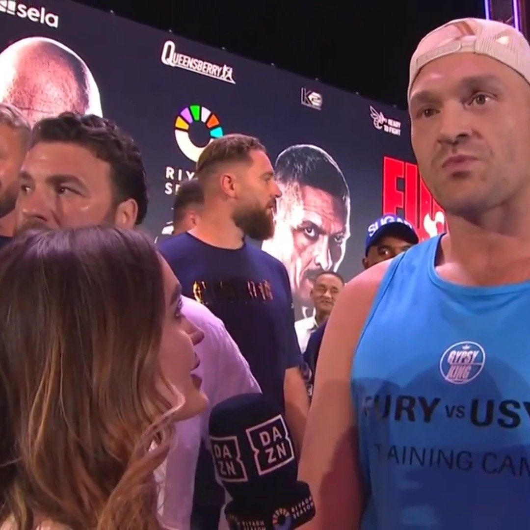 Tyson Fury unleashes expletive-filled rant after #FuryUsyk weigh in! 😳💥