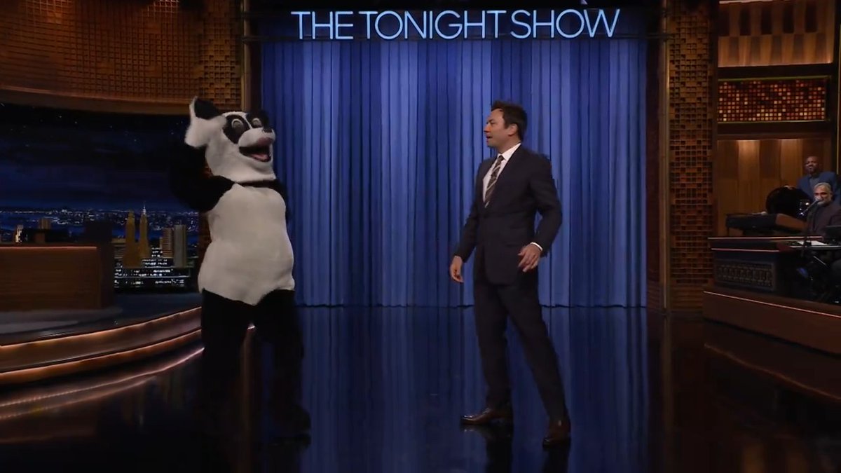 If anyone is looking for a man in finance, with a trust fund, 6’5 and blue eyes, it’s Hashtag the Panda! #FallonTonight