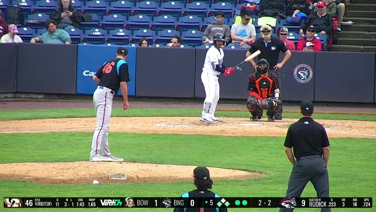 A bloop double for Matt Rudick to tie the game! Catch the Binghamton Rumble Ponies NOW on SNY!