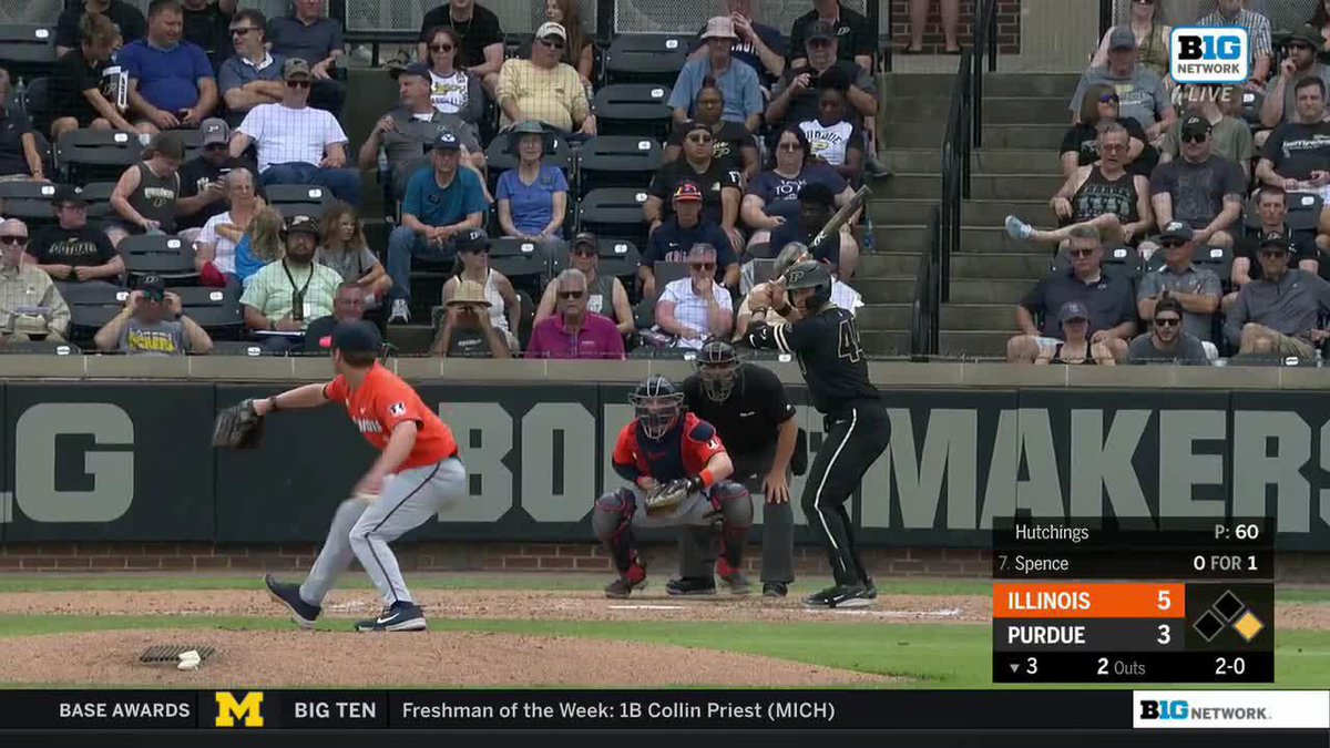Oh My!! @KeenanSpence32 with quite possibly the longest HR ever at Alexander. #BoilerUp 🤯💣 ⛽️ Exit Velo: 113mph 📐 Launch Angle: 29 Degrees 📏 How Far Did It Fly: 445 Feet to CF