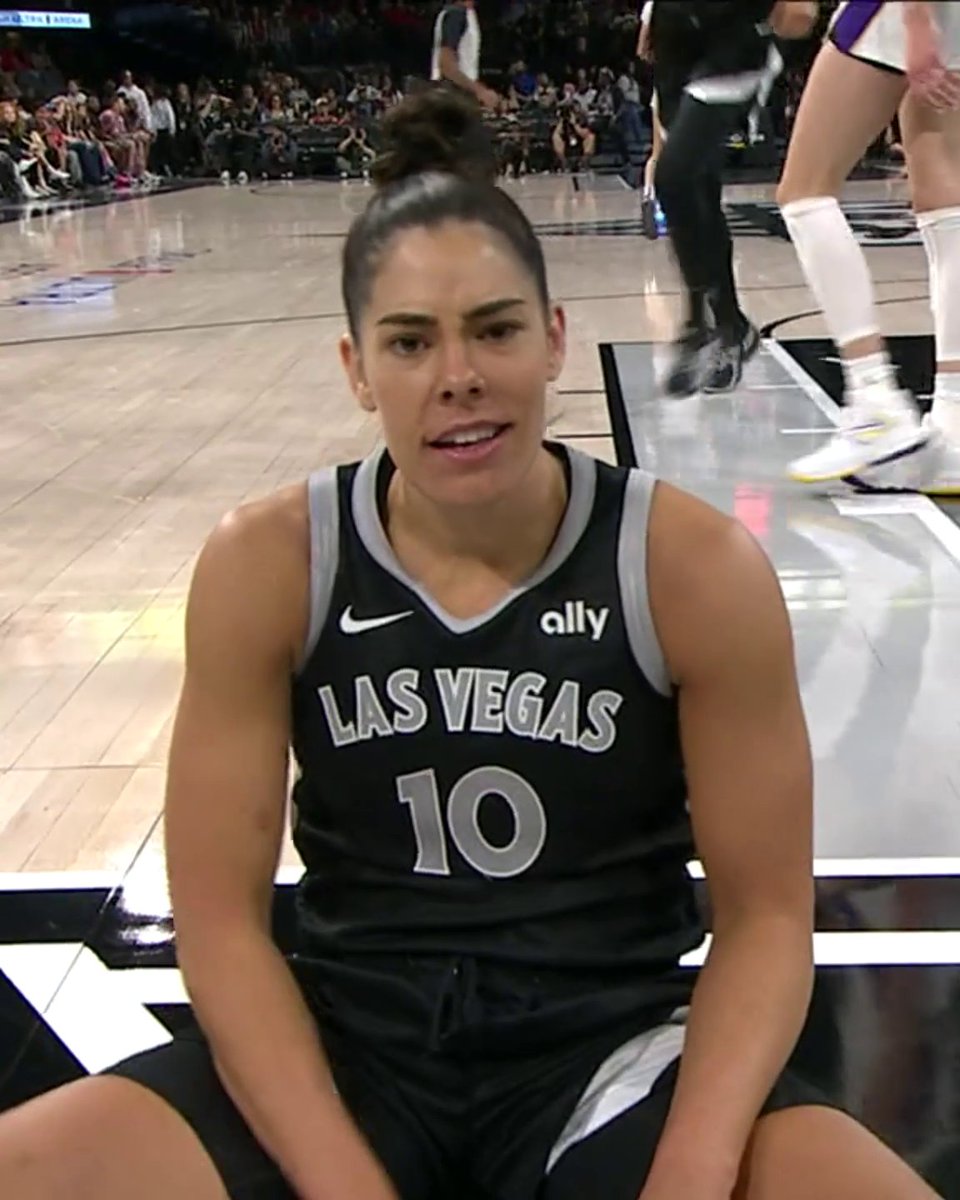 Kelsey Plum found the camera after getting fouled by Cameron Brink 😂