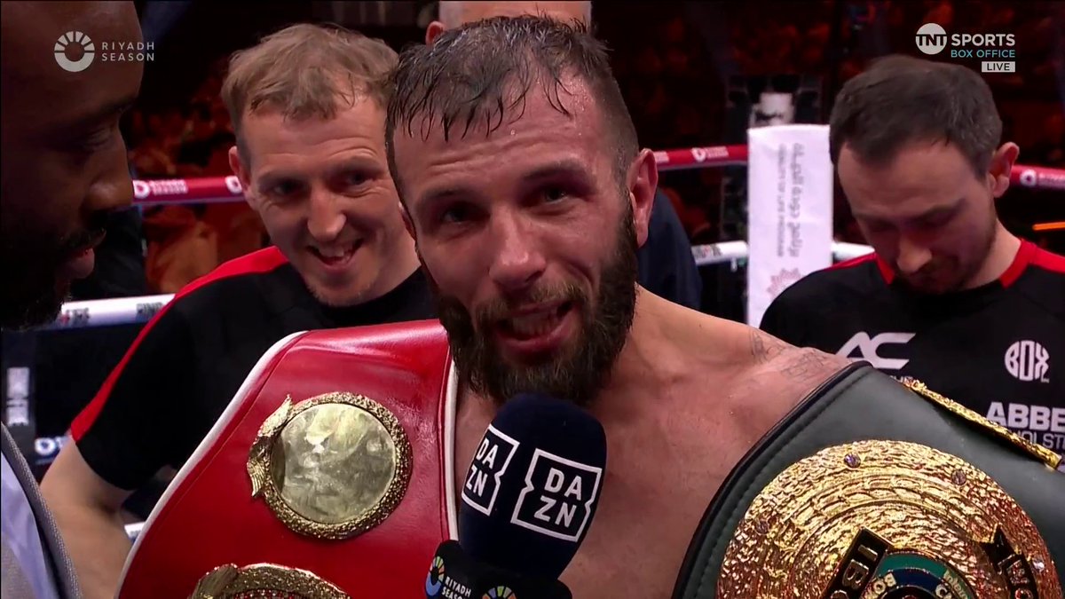 Scenes in Riyadh - West Belfast's Anto Cacace is the new IBF featherweight champion at age 35!