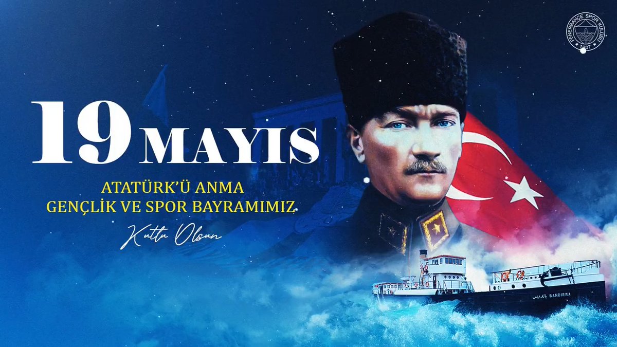 🇹🇷 19 Mayıs Atatürk'ü Anma, Gençlik ve Spor Bayramımız kutlu olsun!