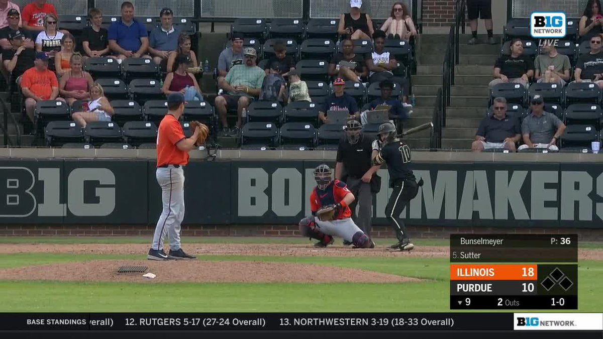 FINAL | The outright Big Ten Baseball champions! #Illini 18, Purdue 10