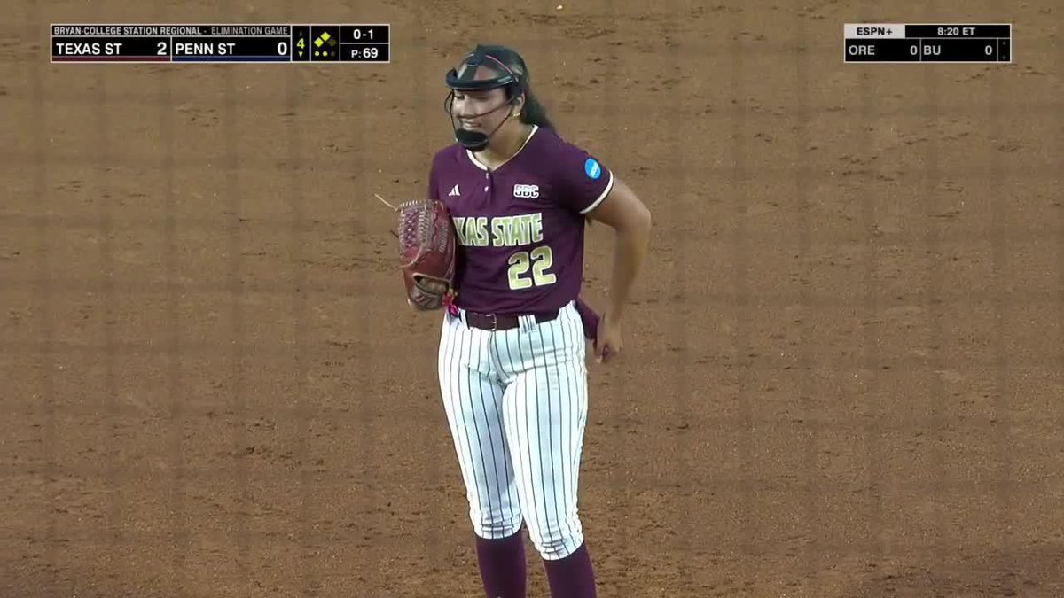HELLUVA TIME FOR YOUR FIRST CAREER HOME RUN AUDREE MENDOZA. PENN. STATE. LEADS. TUNE IN📺: ESPNU/ESPN+ #WeAre
