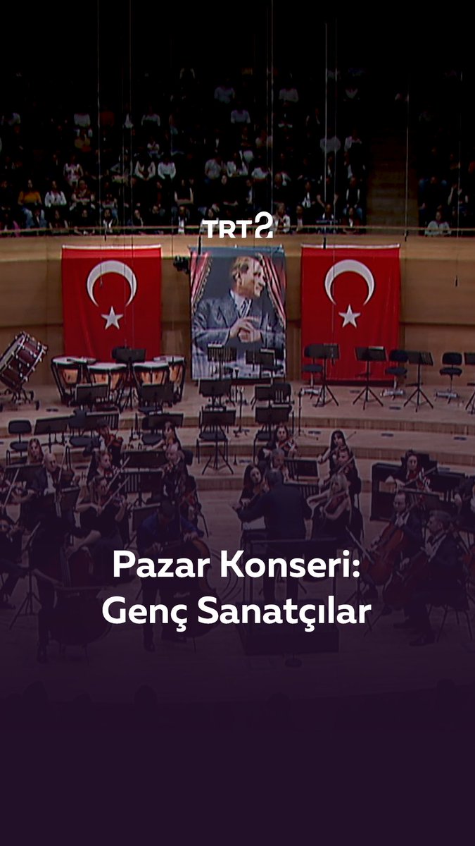 19 Mayıs Atatürk’ü Anma Gençlik ve Spor Bayramı’nın renkli bir repertuvarla kutlanacağı konserde, Şef Naci Özgüç yönetimindeki Cumhurbaşkanlığı Senfoni Orkestrası, genç sanatçılarla aynı sahneyi paylaşıyor. 🎵🇹🇷 "Pazar Konseri", bugün 13.30’da TRT 2’de. 🖥️