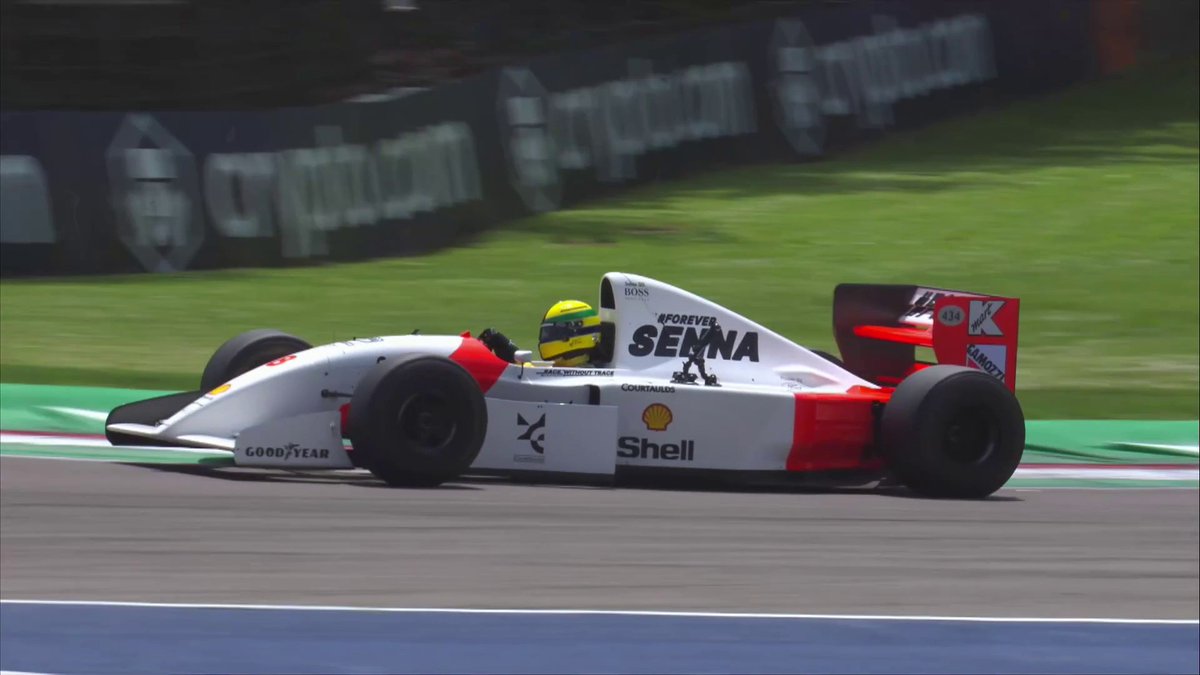 Volume up 🔊 Listen to Sebastian Vettel's roaring lap in Ayrton Senna's McLaren MP4/8 🦁