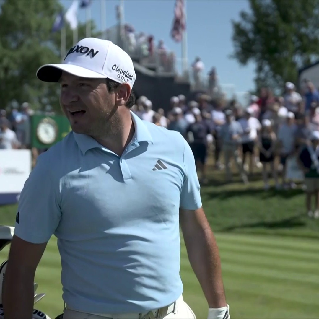 ARE YOU SERIOUS?! Tosti hits the driver off the tee to 6 FEET on the 351 yard par 4 13th surrounded by water 🤯
