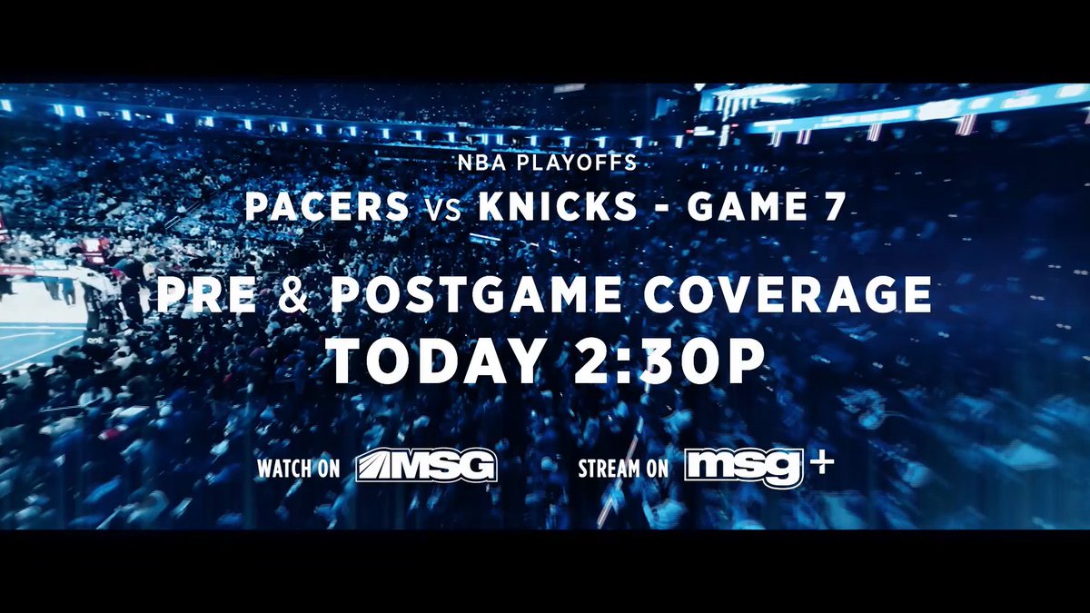 Today is the day. Nothing like a Game 7 at the world's most famous arena. Knicks Pregame starts at 2:30PM