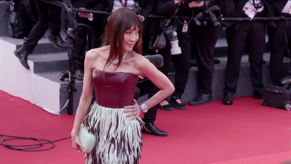 Michelle Yeoh arrives to the Cannes Film Festival premiere of Kevin Costner's "Horizon: An American Saga."