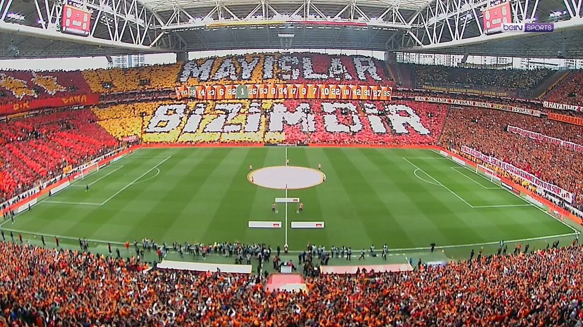 🏟️ Galatasaray taraftarının derbi için hazırladığı koreografi.