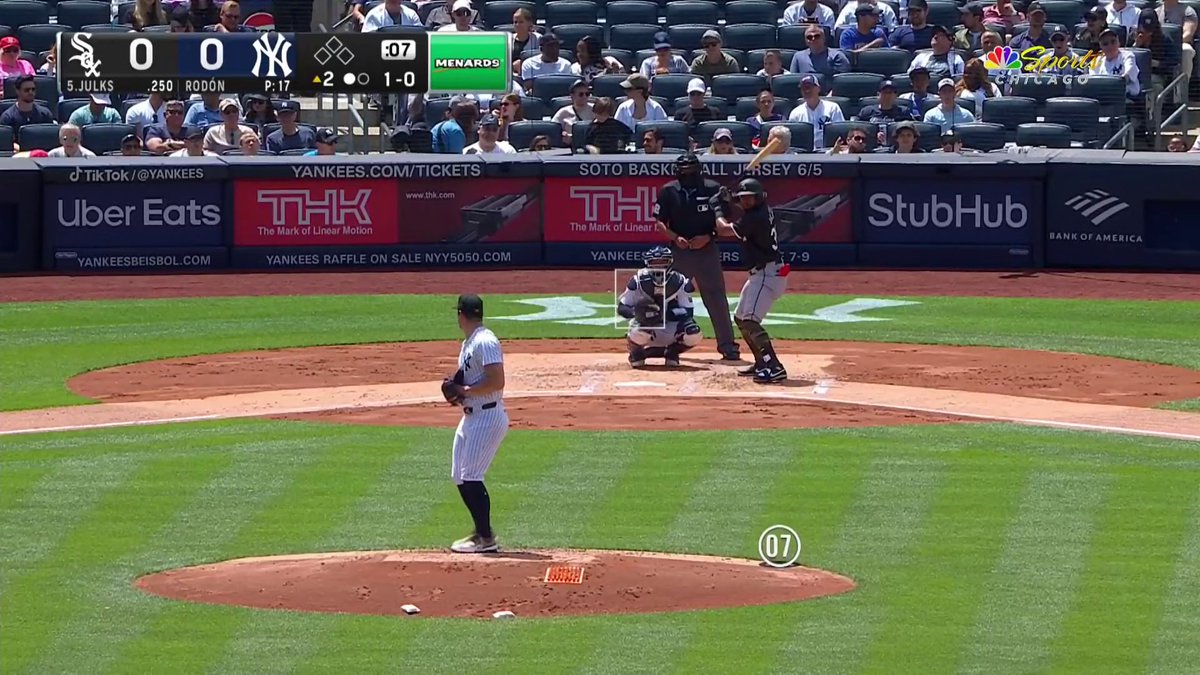 Corey Julks takes Carlos Rodón deep to give the White Sox a lead in the Bronx