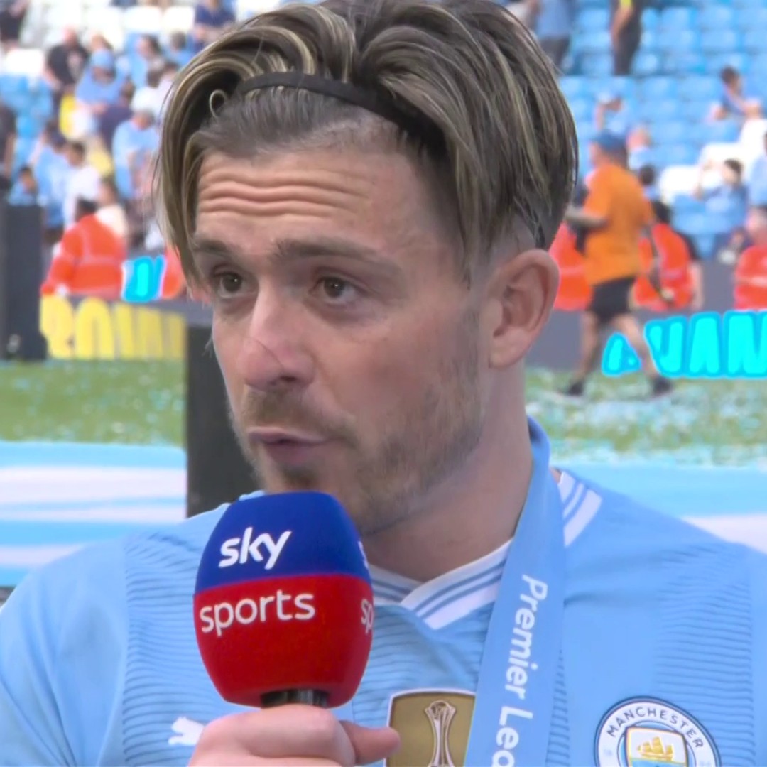 "I've just never been in a team, anywhere, where we have what we have here." 🩵 Jack Grealish reflects on winning his third Premier League title since joining Manchester City 🏆🙌