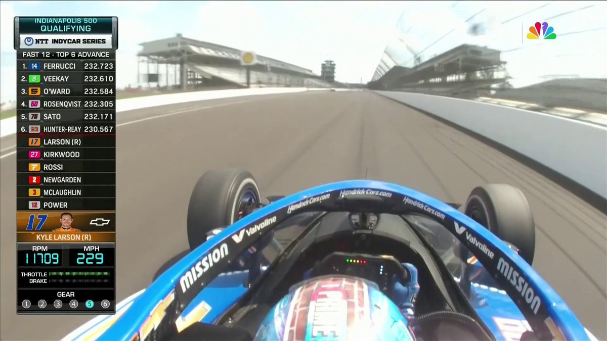 KYLE LARSON TO THE TOP! He's LOCKED IN TO THE FAST SIX! #Indy500 📺 : NBC and Peacock