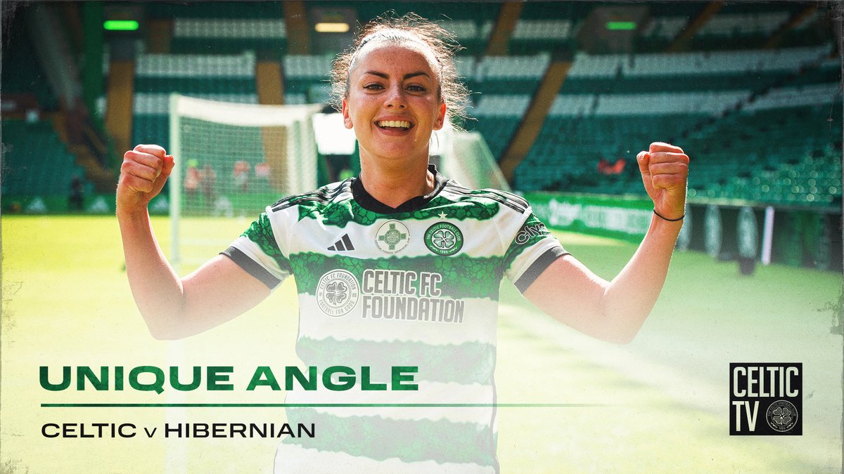 Saving the best Unique Angle of the season until the last 🤩 🎥 Watch the pitchside view of the action as Amy Gallacher's late strike fired us to our FIRST EVER #SWPL title at Paradise ⤵️ #HistoryGhirls🍀🏆