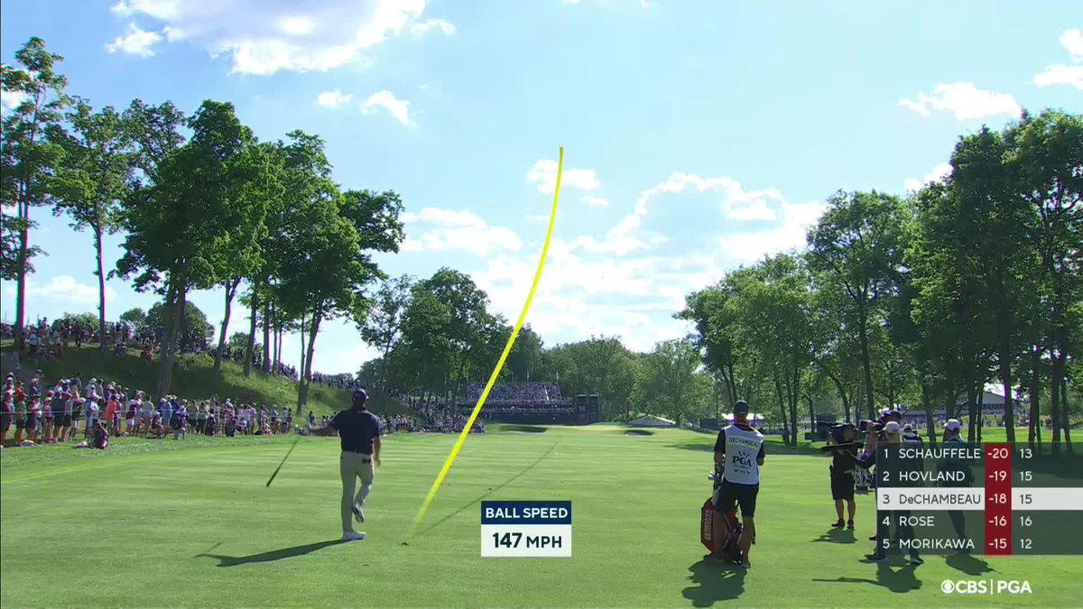 Bryson Dechambeau knocks an 8 iron stiff for eagle from 221 yards. Imagine hitting an 8 iron from 220. 3D printed irons are the future. 😂