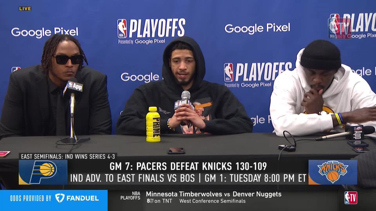 "We had preseason camp in Nashville; just players no coaches. That was what we communicated from the jump, that we expected to be here." It was no surprise for Tyrese Haliburton and the Pacers to make a deep #NBAPlayoffs run 💪