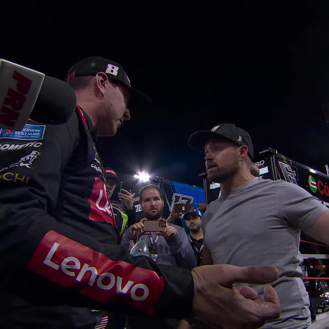 Tempers flare in the pits after the race!