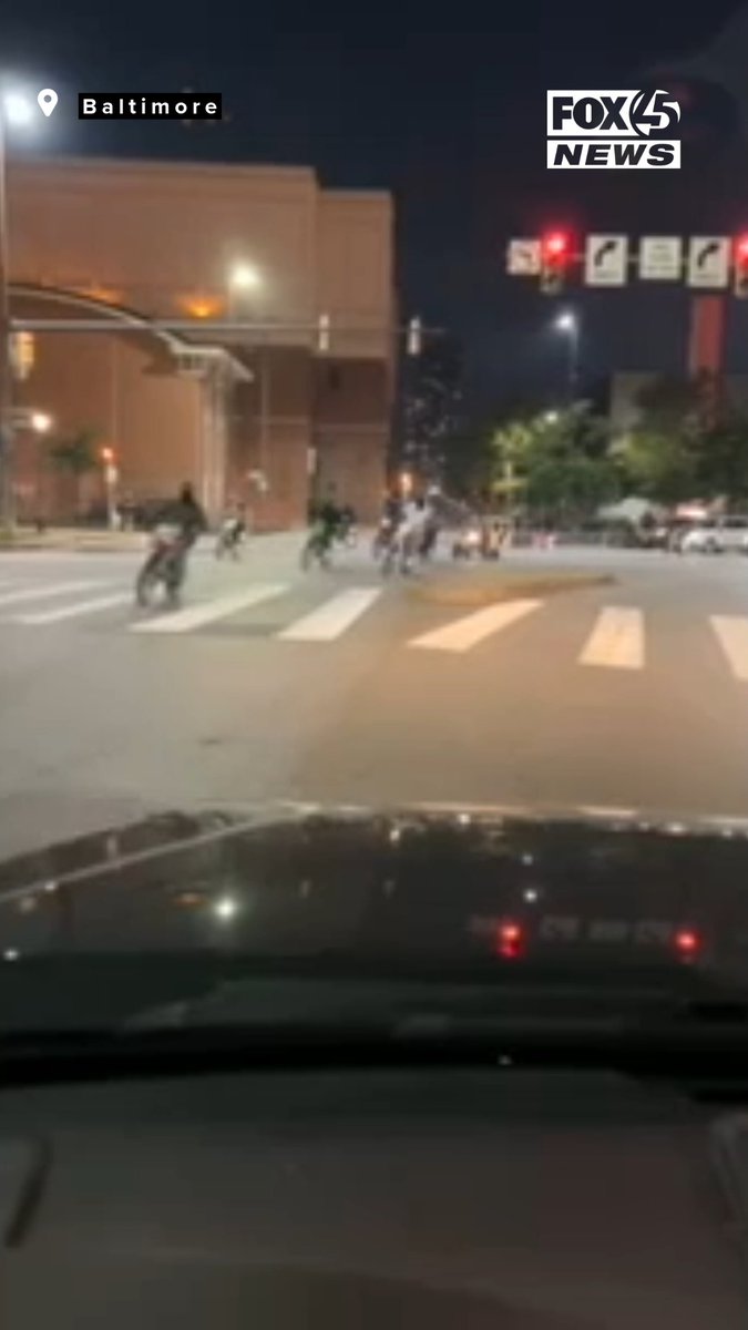 It's a not-so-quiet Sunday night in Baltimore. Countless dirt bikes seen on the city's streets🌙