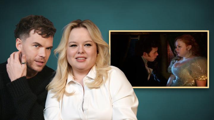 Pause the Pitbull for just one minute. We have Nicola Coughlan and Luke Newton reacting to THE CARRIAGE SCENE.