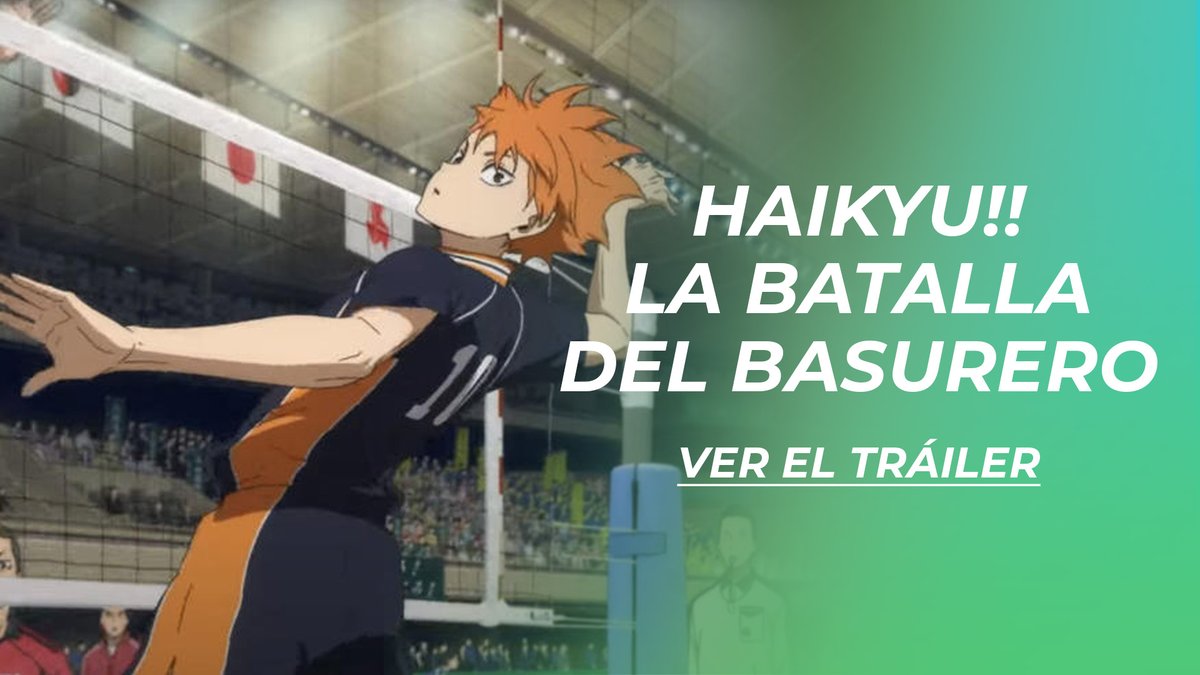 ¡Me muero de la emoción por el próximo estreno de #Haikyu!! La Batalla del Basurero! RT si tú ya quieres disfrutarla con tus reales. 🏐🤩✨