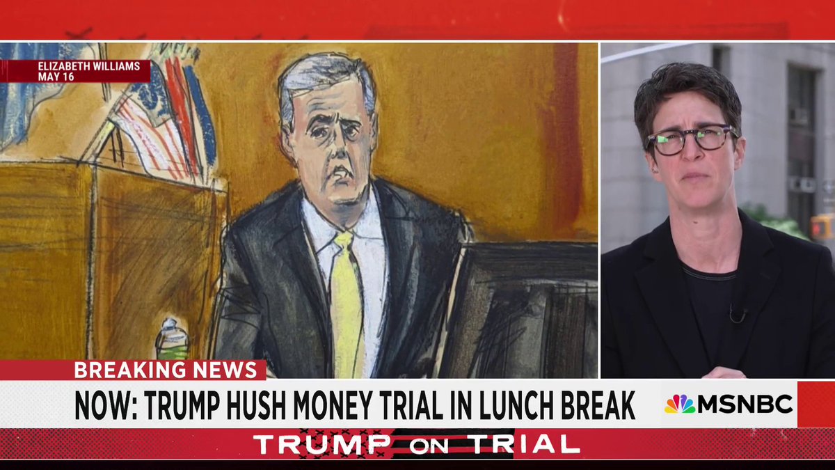 "There are very few moments at which I think Todd Blanche and this defense is saying a thing that seems to mean a thing to this jury." WATCH: Rachel Rachel Maddow on Trump's defense team cross-examining Michael Cohen